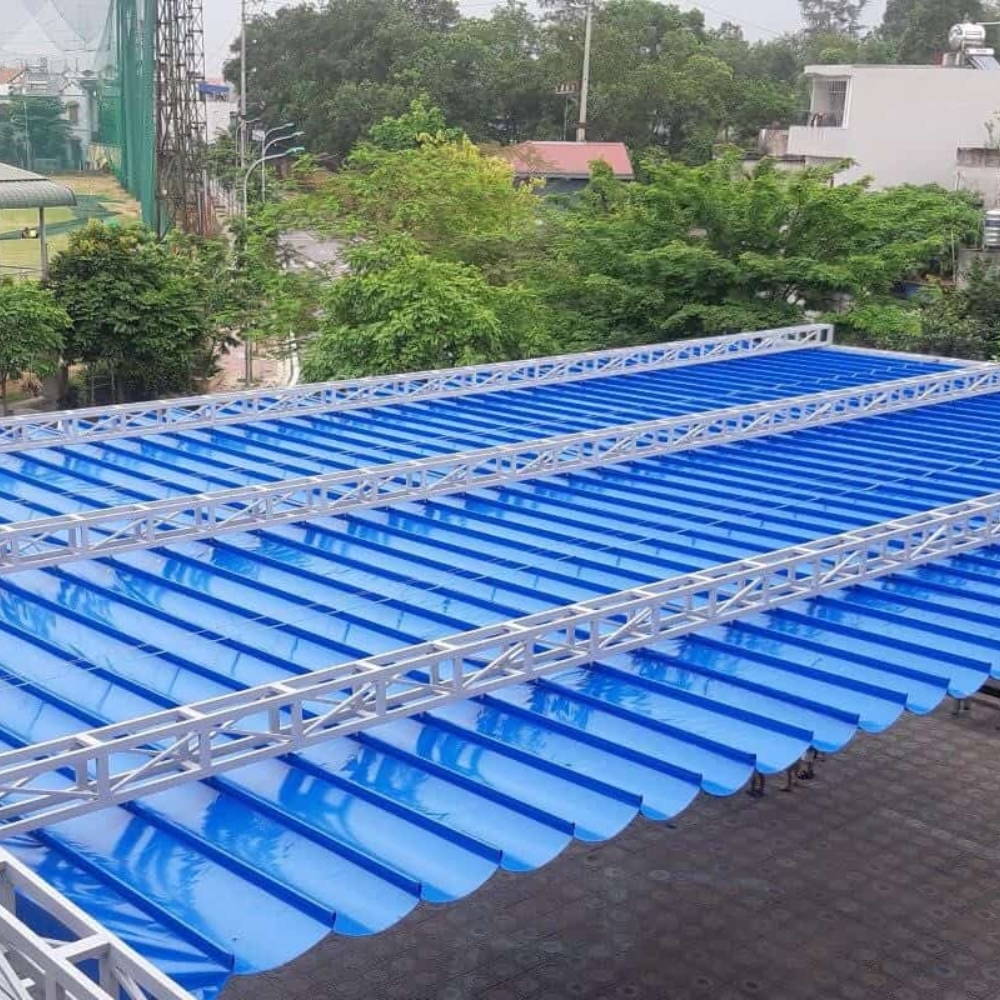 Mẫu Mái Xếp Lượn Sóng Ngoài Trời Bền Đẹp